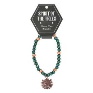 GREEN MAN WOODEN CHARM BRACELET