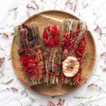 5IN RITUAL WAND SMUDGE STICK WITH ROSEMARY AND RED FLOWERS - Image 6