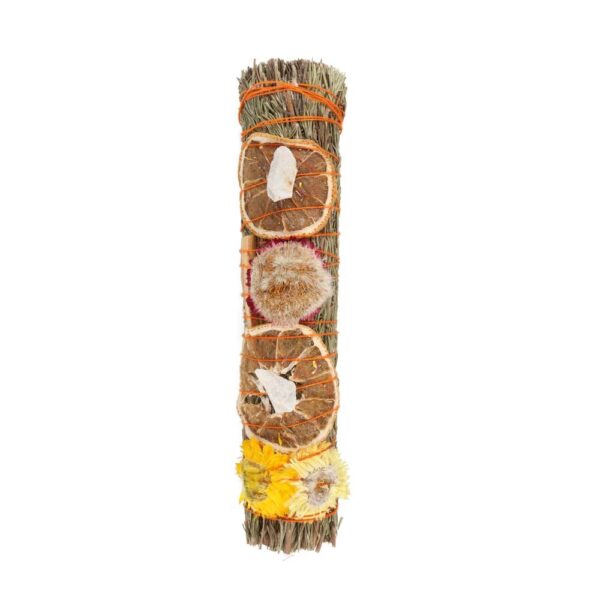 5IN RITUAL WAND SMUDGE STICK WITH ROSEMARY, PALO SANTO AND QUARTZ - Image 2