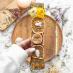 5IN RITUAL WAND SMUDGE STICK WITH ROSEMARY, PALO SANTO AND QUARTZ