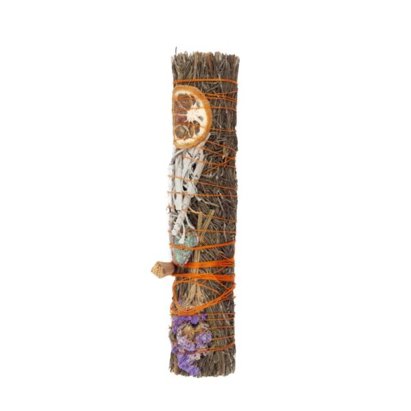 5IN RITUAL WAND SMUDGE STICK WITH ROSEMARY, PALO SANTO AND AVENTURINE - Image 2