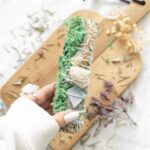 5IN RITUAL WAND SMUDGE STICK WITH WHITE SAGE, ABALONE AND QUARTZ