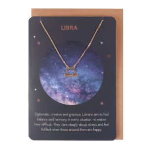 LIBRA ZODIAC NECKLACE CARD