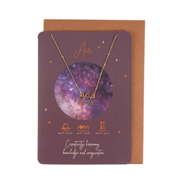 AIR ELEMENT ZODIAC NECKLACE CARD - Image 1