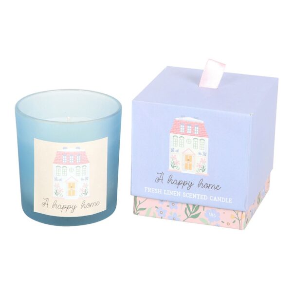 A HAPPY HOME FRESH LINEN CANDLE - Image 2