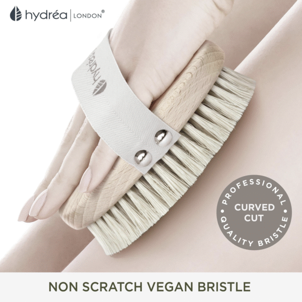 HYDREA LONDON PROFESSIONAL VEGAN DRY BODY BRUSH FSC® CERTIFIED BEECHWOOD – CACTUS & NYLON BRISTLE - Image 5