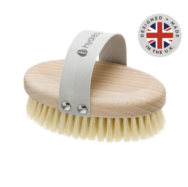 HYDREA LONDON PROFESSIONAL VEGAN DRY BODY BRUSH FSC® CERTIFIED BEECHWOOD WITH CACTUS BRISTLE FOR EXFOLIATION & DETOX - Image 1