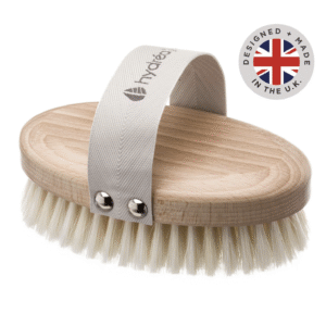 HYDREA LONDON PROFESSIONAL WET & DRY BODY BRUSH FSC® CERTIFIED BEECHWOOD WITH NATURAL BRISTLE FOR EXFOLIATION & DETOX