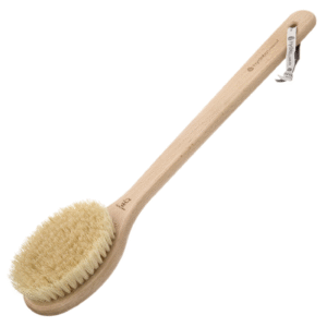 HYDREA LONDON VEGAN LONG-HANDLED DRY BODY BRUSH – FSC® CERTIFIED BEECHWOOD WITH CACTUS BRISTLE