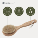 HYDREA LONDON CLASSIC DRY & WET BODY BRUSH WITH SHORT HANDLE NATURAL BRISTLE & FSC® CERTIFIED BEECHWOOD - Image 7