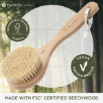 HYDREA LONDON CLASSIC VEGAN DRY BODY BRUSH CACTUS BRISTLE FSC® CERTIFIED BEECHWOOD - Image 3