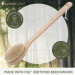 HYDREA LONDON LONG-HANDLED WET & DRY BODY BRUSH – FSC® CERTIFIED BEECHWOOD WITH NATURAL BRISTLE - Image 3