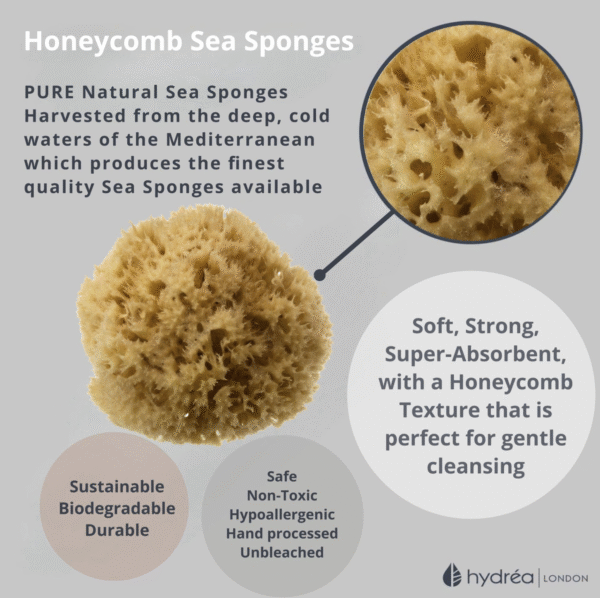 HYDREA LONDON BABY BLISS BED + BATH NEWBORN GIFT SET – BABY BRUSH + SEA SPONGE - Image 8