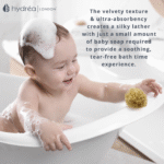 HYDREA LONDON BABY BLISS BED + BATH NEWBORN GIFT SET – BABY BRUSH + SEA SPONGE - Image 5