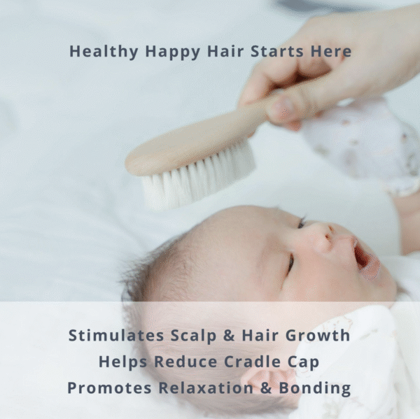 HYDREA LONDON NATURAL BABY HAIR BRUSH – FSC® CERTIFIED BEECHWOOD WITH ULTRA-SOFT BRISTLE - Image 6