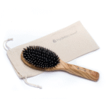 HYDREA LONDON PREMIUM OLIVE WOOD HAIR BRUSH WITH NYLON PINS & BOAR BRISTLE – EFFORTLESS DETANGLING & SMOOTH STYLING - Image 4