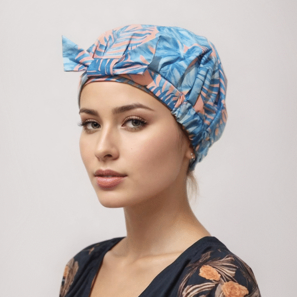 HYDREA LONDON LUXURY SHOWER CAP – PALM BLUSH - Image 2