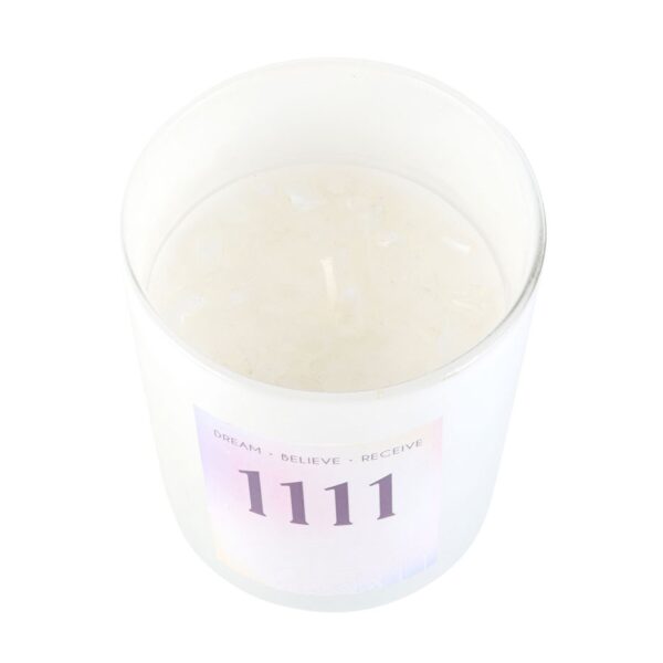 1111 ANGEL NUMBER CRYSTAL CHIP CANDLE - Image 2