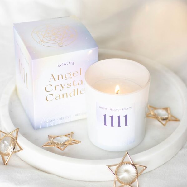 1111 ANGEL NUMBER CRYSTAL CHIP CANDLE - Image 5