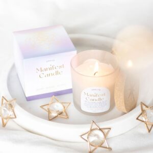 OPALITE LAVENDER & PATCHOULI MANIFESTATION CANDLE