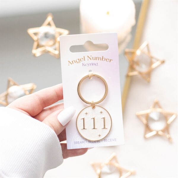 111 ANGEL NUMBER KEYRING - Image 1