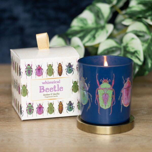 BLUE BEETLE AMBER & VANILLA CANDLE - Image 1