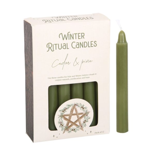 CEDAR & PINE WINTER RITUAL SPELL CANDLES - Image 2