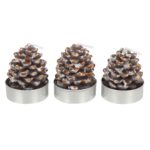 SET OF 6 PINECONE TEALIGHT CANDLES - Image 4