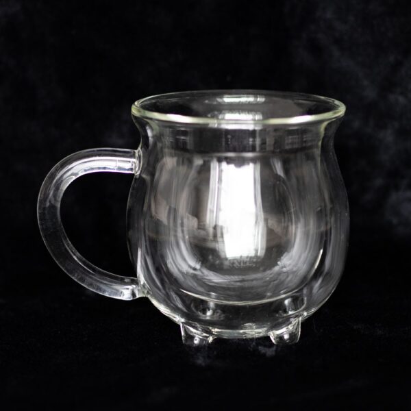 CLEAR DOUBLE WALLED GLASS CAULDRON MUG - Image 4