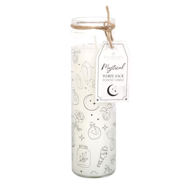 MYSTICAL WHITE SAGE TUBE CANDLE - Image 2