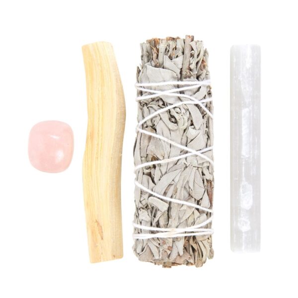 SMUDGE KIT WITH ROSE QUARTZ CRYSTAL - Image 2