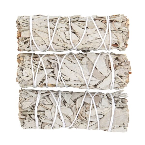 NEW AGE SMUDGES AND HERBS MCWS3 CALIFORNIA MINI SAGE WANDS, 4-INCH, PACK OF 3, WHITE - Image 3