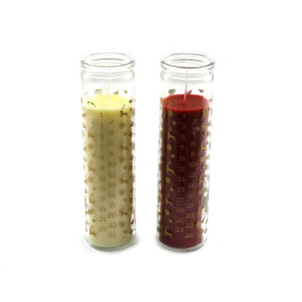 20CM ADVENT CALENDAR TUBE CANDLE - Image 1