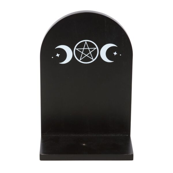 BLACK TRIPLE MOON INCENSE HOLDER SHELF - Image 4