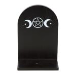 BLACK TRIPLE MOON INCENSE HOLDER SHELF - Image 4