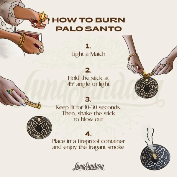 LUNA SUNDARA – 100 GRAMS OF PREMIUM PALO SANTO SMUDGING STICKS (APPROXIMATELY 15–20 STICKS) - Image 3